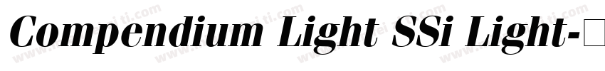 Compendium Light SSi Light字体转换